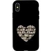 Book Lover Library Reading Heart Bookwor Custodia per iPhone X/XS Biblioteca per amanti del libro di lettura a forma di cuore