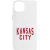 KC Local Apparel Custodia per iPhone 14 Plus Kc Rosso e Nero Kansas City Old School Throwback