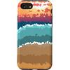 Sunset Beach Abstract Wave Sand Abstract Custodia per iPhone SE (2020) / 7/8 Spiaggia astratta mare e onde di sabbia Surf Tramonto Crystal Art