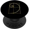 Fibonacci Golden Ratio Geometry Mathemat Matematica Matematica Geometria Spirale Dorata Sequenza Fibonacci PopSockets PopGrip Adesivo