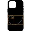 Fibonacci Golden Ratio Geometry Mathemat Custodia per iPhone 16 Pro Max Fibonacci Golden Ratio Geometria Amante Matematica Matematica Amante