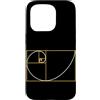 Fibonacci Golden Ratio Geometry Mathemat Custodia per iPhone 15 Pro Fibonacci Golden Ratio Geometria Amante Matematica Matematica Amante