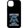 Alpha Wolf Meme Custodia per iPhone 14 Plus Micropene Divertente Uomini Inappropriati Rude Wolf Peinlich