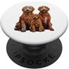 Golden Doodle Puppy Lover PS Golden Doodle Puppy Family Sketch Disegno Art. PopSockets PopGrip Adesivo