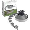 VOUNOT® Bordo Giardino Flessibile, Bordi Aiuole Plastica, con 30 Chiodi di Fissaggio, Lunghezza 10m, Altezza 5cm, Spessore 4mm, Grigio