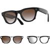 RCstyle HiBloks - Clip On polarizzata per Ray-Ban Meta Skyler RW4010/4014, clip scolorimento, compatibile con occhiali Ray-Ban Meta Smart, clip protettiva alla moda, marrone + verde + argento + grigio
