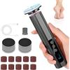 GuKKK 2 in 1 Rimuovi Calli Elettrico, Pedicure Elettrico Professionale Piedi con Display LCD, Lima Elettrica per Piedi, Velocità Regolabile, Set Calli Rimozione Ricaricabile, per Screpolata e Morta (Grigio)