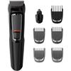 Philips Kit per la cura della barba e dei capelli 7 in 1, serie 3000, con 7 accessori, incluso tagliasuole, lame autoaffilanti, spina UK a 3 poli, MG3720/33