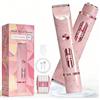Bamkmbe Rasoio Elettrico da Donna 2 in 1, IPX7 impermeabile per uso bagnato e asciutto, Depilatore Corpo Donna, Bikini Trimmer Senza Fili per Gambe Braccia Ascelle e Zona Bikini, Viso e Corpo (Rosa)