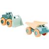 Monnëka Set Veicoli da Cantiere Bambini | Camion Ribaltabile + Escavatore da Spiaggia | Giocattoli Resistenti per Sabbia e Acqua | Sviluppa Motricità e Gioco Simbolico dai 6 Mesi | Vert
