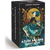 BAIYOOBAI Mazzo di tarocchi Azure Arcana, 78 carte dei tarocchi con guida generale, carte dei tarocchi artistiche blu e oro fantasy per principianti, strumento di divinazione per la lettura della stregoneria