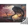 VNXTPQLKWMDJ Albero Yin Yang Puzzle 1000 Pezzi Carta per Adulti Scenario Giorno e Notte Gioco di Puzzle 1000 Pezzi Relax Decorazione 38x26cm/1000pcs