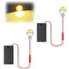 YOUYIKE 2 Pezzi Mini LED a Batteria, Micro LED Modellismo Luci Decorazioni per La Casa Delle Mini Bambole, DIY Miniatura Modello (2-Caldo)