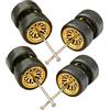 Fxzqgnh 8 Pezzi di Pneumatici Modificati in 1/64 con Albero di Rotolamento in Miniatura, Giocattoli, Ruote per Modelli di Auto, Pneumatici per Modelli D, Oro B