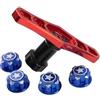 SYFDGDV Compatibile Con Traxxas Per X-Maxx Per E-Revo Per E-Maxx Per Summit 1/8 RC Auto Parti Upgrade 1 Pezzo Kit Adattatore Dadi Esagonali Ruota 17 Mm In Alluminio RC Parti Auto(Blue)