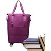Generic Borsone con ruote, borsa da viaggio con ruote, borsa da viaggio per riporre indumenti per vacanze, weekend, shopping, viaggi d'affari, Viola , riferimento alla descrizione, Unisex