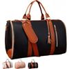 Generic Borsa portabiti da viaggio - Grande borsone convertibile con ruote, borsa porta abiti, ideale per viaggi nel fine settimana, Nero , Basic