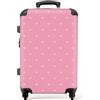 NoBoringSuitcases.com valigia grande 20-23 kg, media, trolley medio, rigida, rigido, da stiva, valigie grandi, bagaglio, leggera, medie rigide, con 4 ruote girevoli, 67 cm - 72 L, Motivo a cuori