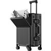 MSWgjYRQ Bagagli da viaggio Valigie Apertura anteriore Valigia Materiale PC Telaio in alluminio Blocco Porta Tazza Porta di ricarica Bagagli da viaggio Rolling Bagagli 20 Carry-on Boarding, A