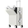 MSWgjYRQ Bagagli da viaggio Valigie Apertura anteriore Valigia Materiale PC Telaio in alluminio Blocco Porta Tazza Porta di ricarica Bagagli da viaggio Rolling Bagagli 20 Carry-on Boarding, N