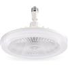 ALLPRESS Ventilatore da Soffitto con Luce LED, Attacco E27, Materiale ABS, Regolabile, Design 2 in 1, con Telecomando, per Casa e Ufficio AS-01579