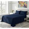 Cieffepi Home Collections FAVOLA Completo Lenzuola personalizzabile per letto singolo e matrimoniale (Blu, Singolo)