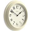 Jones Clocks® Fenchurch Orologio a parete | Grande orologio rotondo classico | 40cm | Cream | Design decorativo elegante ideale per cucina, soggiorno o camera da letto