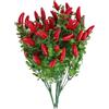 Artibetter 4 pezzi Bouquet Finto di Peperoncini in PVC Piante Artificiali Resistenti per Decorazione Casa e Fotografia Foglie Verdi Realistiche Senza Irrigazione Facili da Pulire