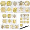 JMZLLRX NA Yayatty 30 PCS Orgone Sticker Resin Mold Fillers Epoxy Filling Materials Metal Copper Sticker Geometric Copper Orgone Sticker for Resin Supplies Kit, DIY Pyramid, Energy Tower, Pendant