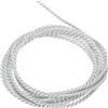 sourcing map Cordoncino intrecciato da 4,6 m, 2 mm, 3 strati, filo intrecciato lucido, per artigianato, sacchetti regalo, tende, decorazioni natalizie, grigio argento, 5 m