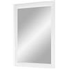 FRAMO Trend 35 - Specchio da parete 80 x 60 cm con cornice (bianco lucido), specchio su misura con listello in legno MDF largo 35 mm, telaio a specchio su misura con robusto pannello