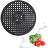 Naapesi Tappetino protettivo per lavello rotondo, 30,6 cm, con foro di drenaggio, antiscivolo, pieghevole, rettangolare, per stoviglie e lavandino, nero rotondo