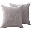 SWJ-swjssb Set di 2 Copri Cuscini Divano 50x70 Copricuscino 70x70 60x80 con Cerniera,Federe Moderne per Camera da Letto Divano Decorativo Lino Elegante Lavabile Copricuscini(Light Gray,50x50 cm 2pcs)