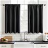 MRTREES Tende Impermeabili per Finestre da Cucina, Tende Oscuranti Termiche con Tasca per Asta per Cucina, Bar, Letto a Castello, Bagno, 2 Pannelli 115x115 CM 45x45 Pollici Antracite