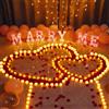 Yuragim 2031 pezzi decorazione per proposta di matrimonio con cartello LED MARRY ME+24 candele senza fiamma + 2000 petali di rosa, Marry Me 3D lettera luce per proposte di matrimonio, fidanzamento, San