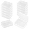WYAN 12 Contenitori in Plastica Trasparente,Scatola Contenitore in Plastica Rettangolare,Organizzatori di Piccole Perline,per conservare gioielli, oggetti di artigianato e piccoli oggetti