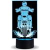Optechvisual Lampada da moto personalizzata, luce notturna a LED con nome, regalo per uomini e ragazzi, 16 colori, dimmerabile, decorazione per moto, vetro acrilico, made in Germany