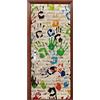 A.Monamour Adesivo Porta Autoadesiva 3D Stampe Colorate A Mano Che Dipingono Sul Muro Di Mattoni Vinile PVC Adesivi per Porte Interne Pellicola Adesiva Poster Sticker Murale Parete Carta da Parati