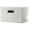 Prandom Scatola con coperchio pieghevole(confezione da 3),linen container, scatola porta oggetti decorative,Beige(29x22x17)