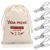 Vida Picks Confezione da 40 mollette in filo metallico resistente, per esterni, in acciaio inox, per appendere vestiti, mollette per vestiti, mollette per bucato, diametro 2 mm, lunghezza 6 cm
