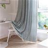 A.Monamour Tenda Interni Traslucido Semi Oscurante Boho Decorativo con Nappe a Righe Effetto Lino Tessuto Spesso Tende a Pannello Porta Finestra per Camera da Letto Soggiorno Cucina, 1 Pezzo, blu