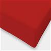 SpazioTessile - Lenzuolo Sotto con Angoli Matrimoniale 100% Cotone, Lenzuolo Sotto con Elastico Agli Angoli Made in Italy Rosso, 160x190 Angolo H25 cm