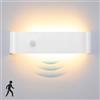 Lightess Applique LED Sensore Movimento 16W 30cm Bianco Caldo | Lampada da Parete con Sensore di Movimento 3000K 1600Lm, Alu+Acryl IP44, per Soggiorno Scala Corridoio