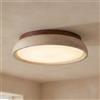 XinZe Moderna Plafoniera A LED Dimmerabile, Lampada Da Soffitto In Legno Di Pietra Naturale Di Travertino Giallo, Illuminazione Da Soffitto Interna In Stile Vintage Wabi-sabi For Camera Da Letto(43CM)