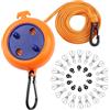 HO-SFSM Stendibiancheria Portatile, Filo per Bucato Allungabile, con 10 Fibbie Fisse e 20 Mollette Antivento, 10M, per campeggio, hotel, giardino, balcone