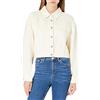 NA-KD Cropped Linen Jacket, Giacca Corta Lino, Donna, Beige (Beige Chiaro), EU 38
