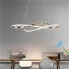 Lanekd Lampada a Sospensione Lampada da Tavolo da Pranzo Oro Rosa Lampadario LED Dimmerabile Con Telecomando 46W Soggiorno Lampada Moderna Regolabile Altezza Ufficio Cucina Lampadari