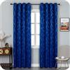 GIRASOLE HOME Coppia Tende Capri Oscuranti Termiche Morbide Motivo Intreccio Argentato 2 Pannelli con Occhielli (Blu Elettrico, 140x290cm)