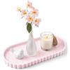 METEOROCK Vassoio Bagno In Silicone - 30,5 x 13,5 cm Vassoio Decorativo Ovale Per Il Piano Di Lavoro Del Bagno o Della Cucina, Vassoi Portoggetti Con Bordo Smerlato, Vassoi Per Il Piano Del Wc e Vasca