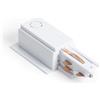 LEDKIA LIGHTING Connettore 'Left Side' a Rete per Binario Trifase DALI Track da Incasso Alluminio Bianco